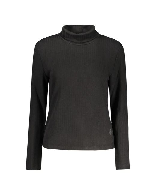 North Sails Black Ribbed Roll-Neck Sweater