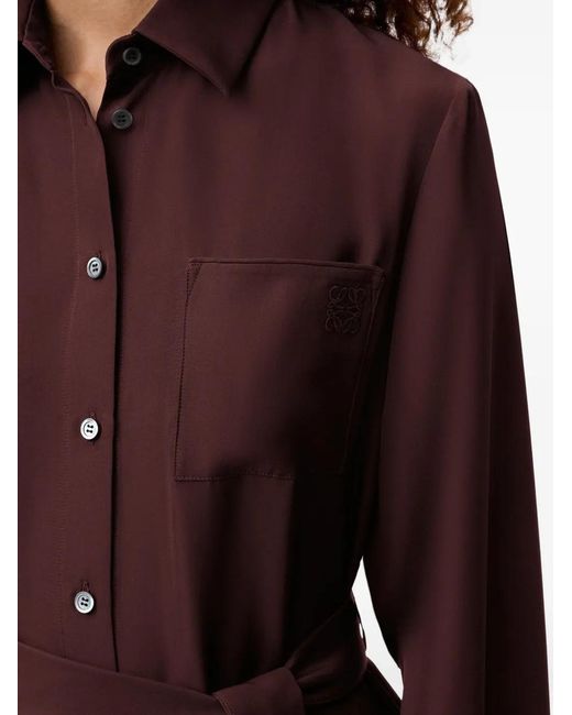 Loewe Red Belted Blouse