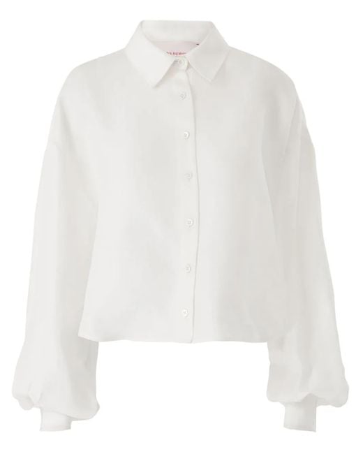 T-Shirt Crop di Carolina Herrera in White