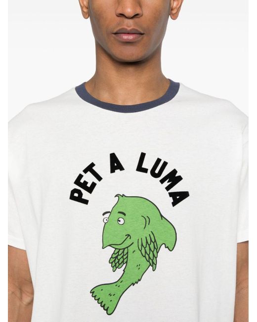 Bode Pet a Luma T-Shirt in Blue für Herren