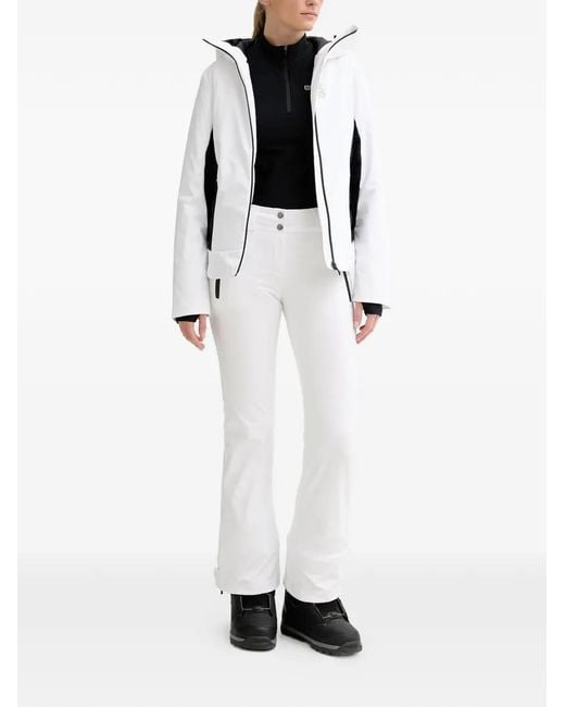 Colmar White Hooded Panelled Ski Jacket