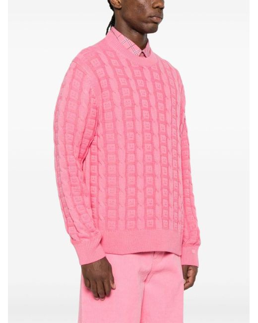Acne Pink Cable-knit Jumper