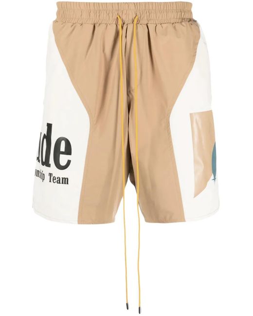 Pantalones cortos de chándal con logo Rhude de hombre de color Natural