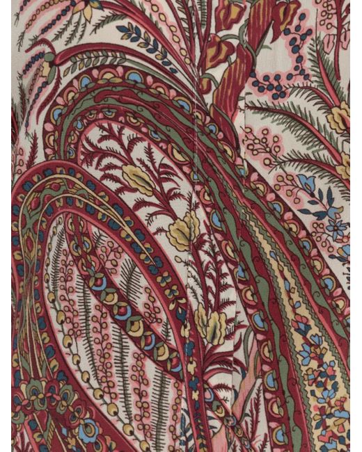 Etro Brown Silk Shirt With Print