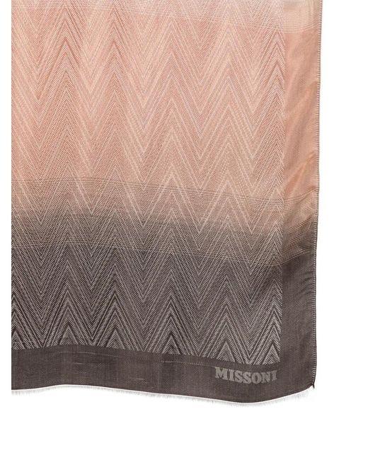 Missoni White Zigzag Scarf