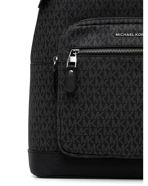 Michael Kors Black Hudson Patterned Backpack for men