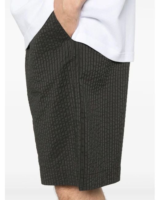 Maison Kitsuné Black Stretch Shorts for men