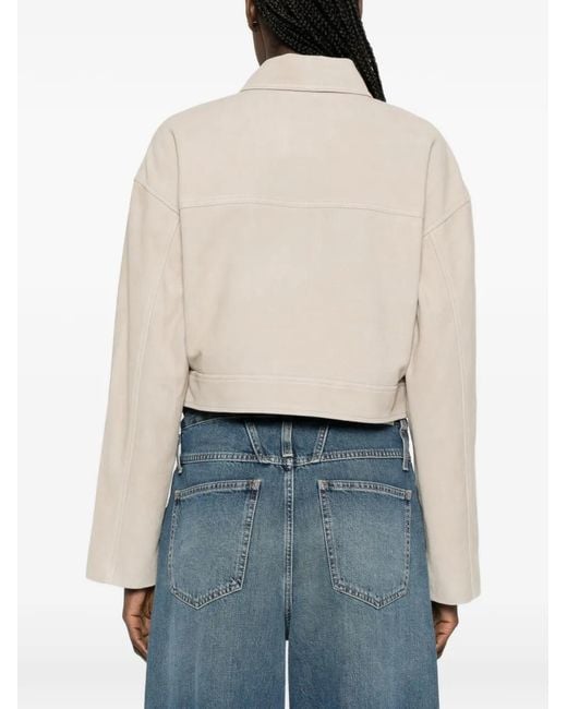 Anine Bing White Christian Pocket Zip Jacket