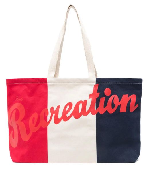 Bode Red Recreation Tote Bag for men