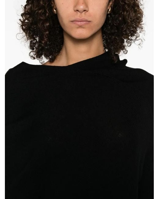 P.A.R.O.S.H. Black Turtleneck Wool Jumper