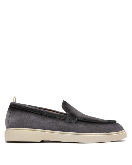 Officine Creative Gray Bones 101 Suede Loafers