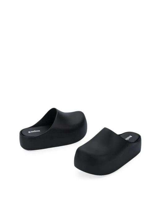 Melissa Black Free Clog Platform Mules