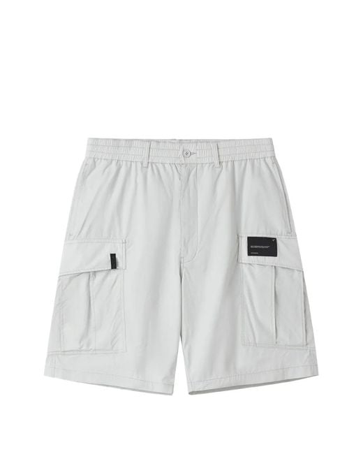 FIVE CM White Cargo-Pockets Shorts for men
