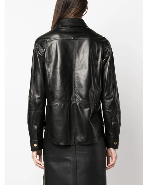 Tom Ford Black Calf-Leather Shirt