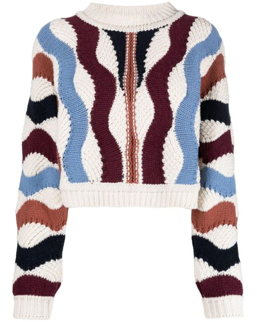 Pull Weber en maille épaisse Ba&sh en coloris Blue