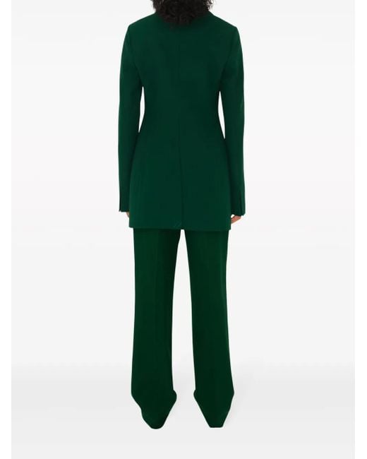 Burberry Green Single-Breasted Wool Coat