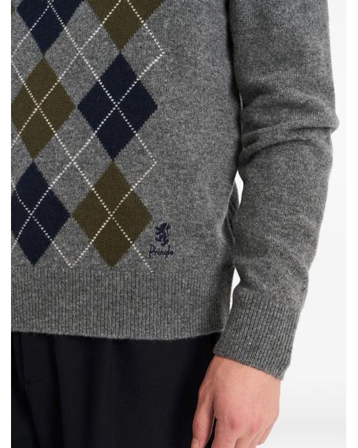 Pringle of Scotland Gray Pull À Losanges for men