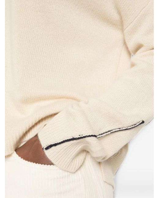 Pull À Col V Bompard en coloris Natural