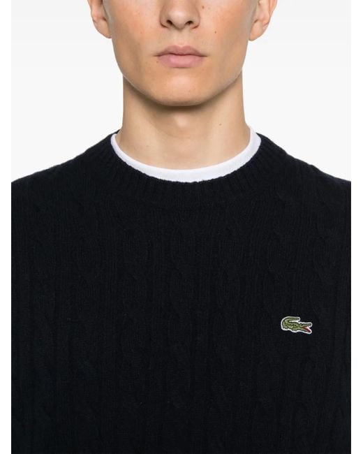 Lacoste Blue Cable-Knit Sweater for men