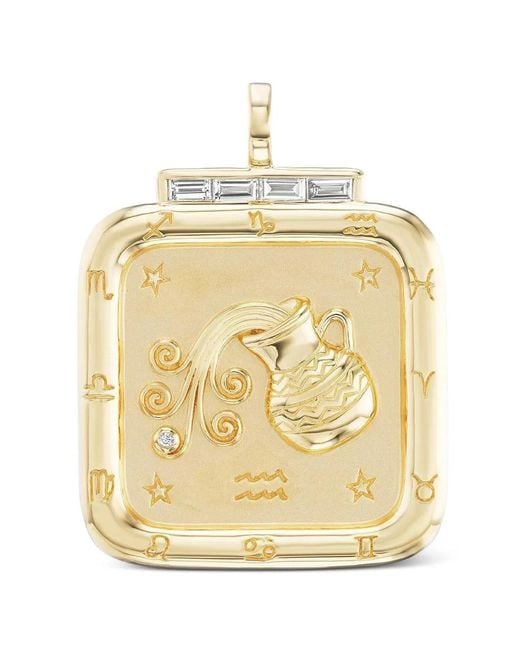 Sorellina Metallic Diamond Aquarius-Zodiac Pendant