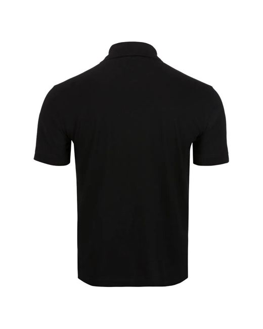 Billionaire Black Crest-Embroidered Piqué Polo Shirt for men