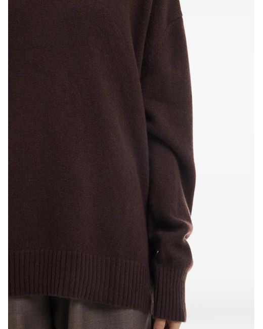 R2W Black Crew-Neck Cashmere Sweater