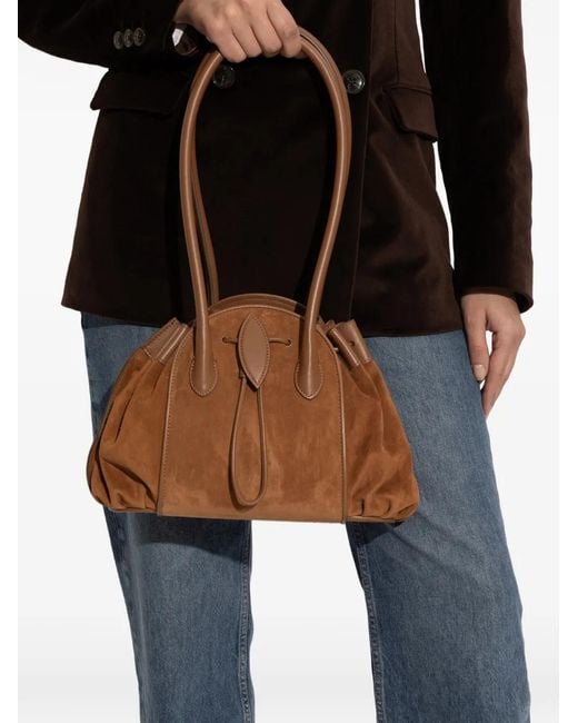 Marni Brown Tulipea Drawstring-Closure Shoulder Bag