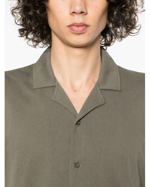 Sunspel Cotton piqué-weave shirt in Green für Herren