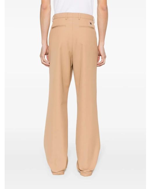 Palm Angels Gerade Hose Mit Logo-Stickerei in Natural für Herren