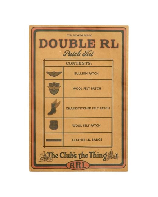 RRL Black Six-Piece Patch Kit for men