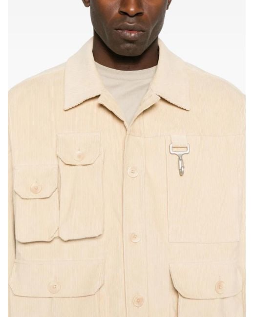 Reese Cooper Natural Multi-Pocket Corduroy Shirt Jacket for men