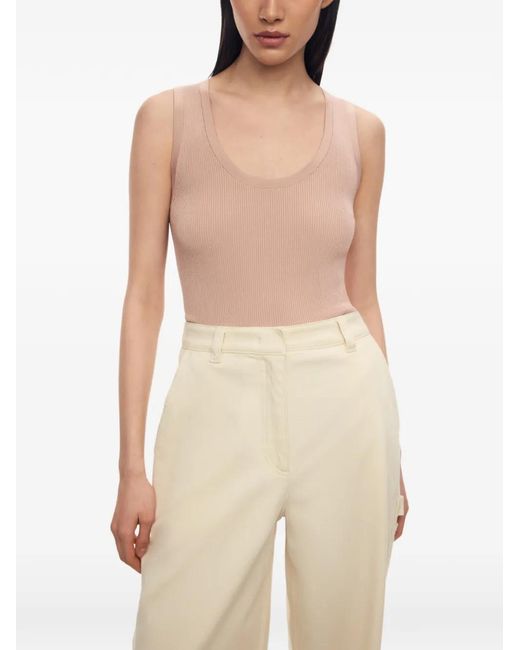 12 STOREEZ Pink Zoe Ribbed Tank Top