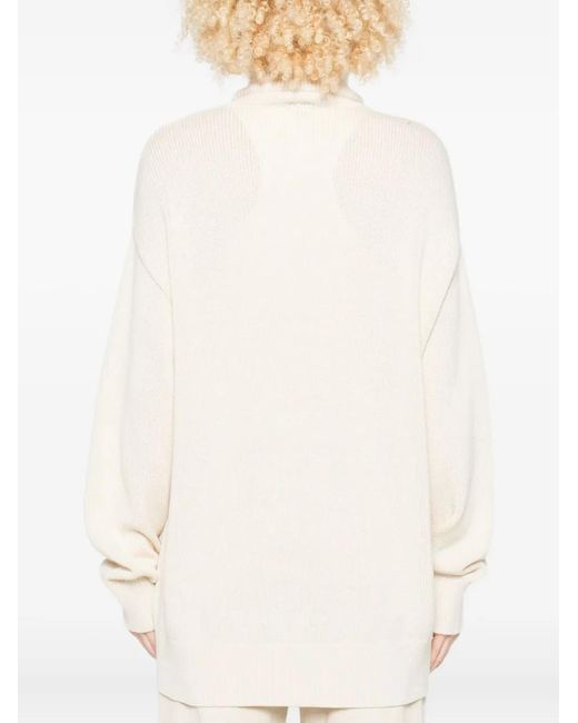 Totême  White Longline Turtleneck Turtleneck