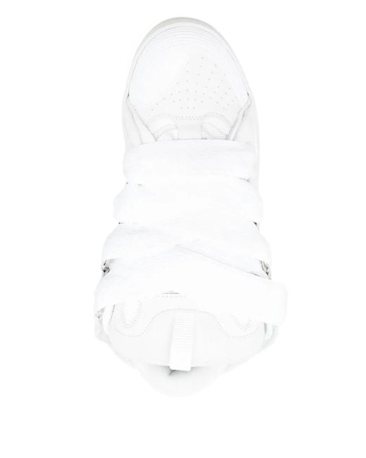Baskets En Cuir De Veau Lanvin en coloris White