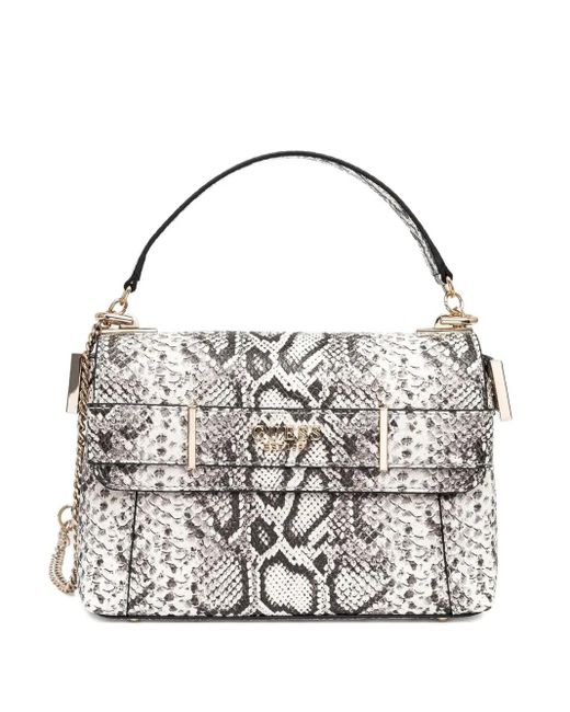 Guess White Animal-Print Tote Bag