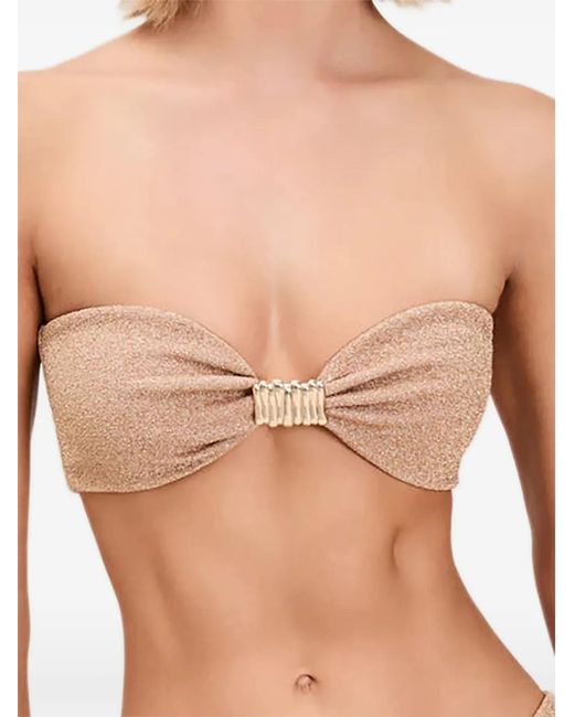 Devon Windsor Hailey Bikinitop Met Metallic-Effect in het Multicolor