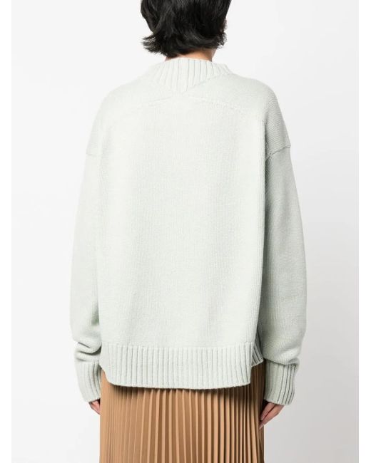 Jil Sander Green Fine Knit Cotton-Cashmere Jumper