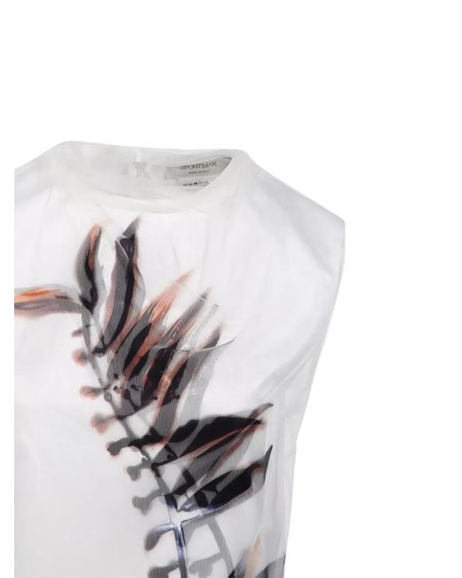 Sportmax White Floral-Print Top