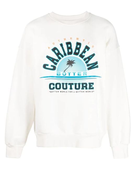 BOTTER Blue Graphic-Print Organic-Cotton Sweatshirt for men