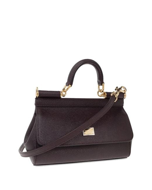 Dolce & Gabbana Purple Handbag Sicily Small