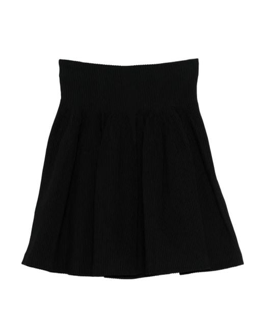 CFCL Black Ribbed Mini Skirt