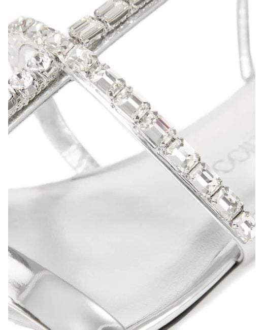 Jimmy Choo White Flache Gwyn Sandalen