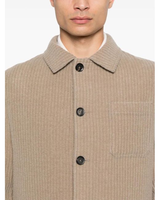 Circolo 1901 Jacke Aus Geripptem Strick in Natural für Herren