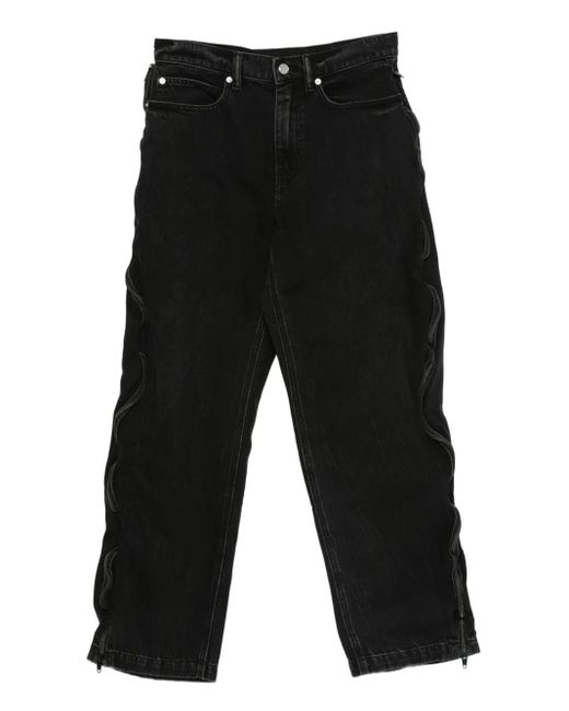 Jean Délavé À Détails De Zips Alexander Wang en coloris Black