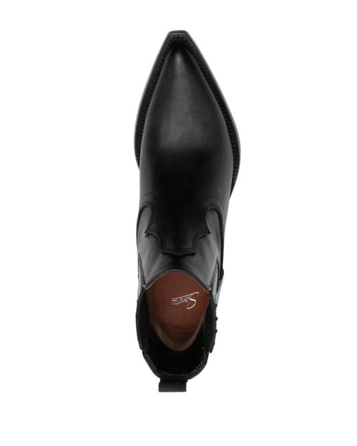 Botines Hidalgo con tacón de 35mm Sonora Boots de color Black