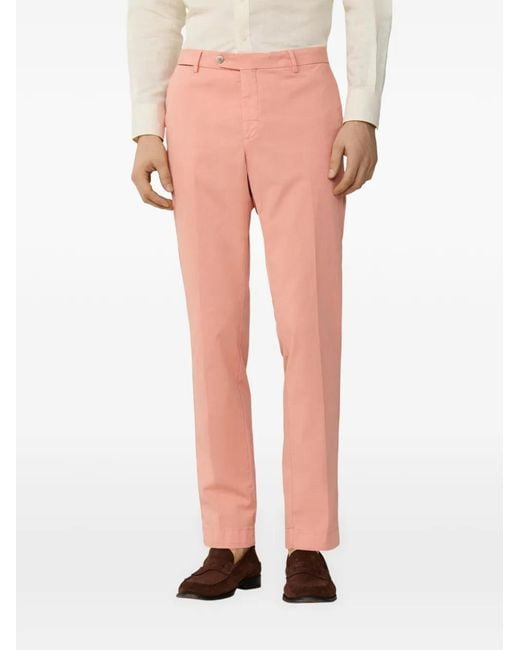 Hackett Pink Kensington Belt-Loop Trousers for men