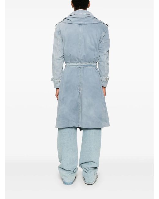 JUNTAE KIM Blue Corset Trench Coat