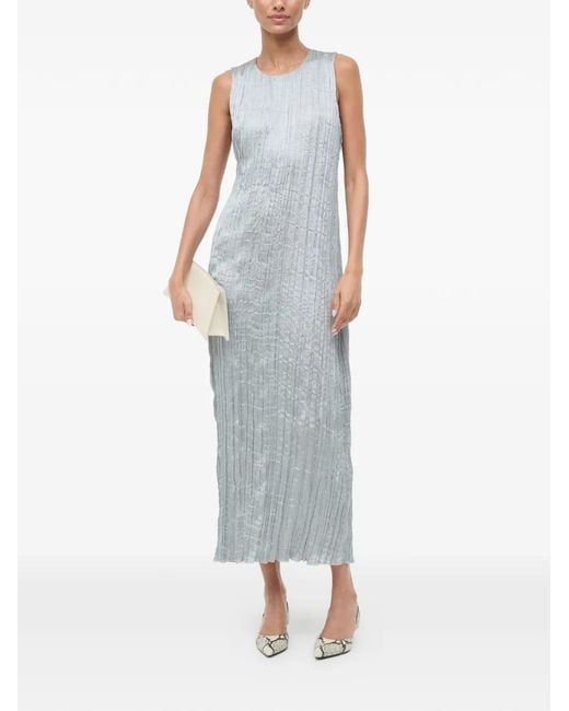 Staud Metallic Mizu Sleeveless Midi Dress