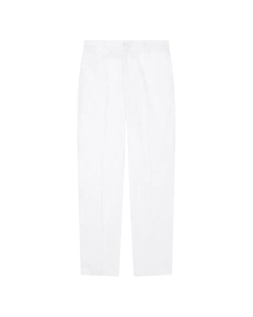ARMANI EXCHANGE White Straight-Leg Cotton Trousers for men