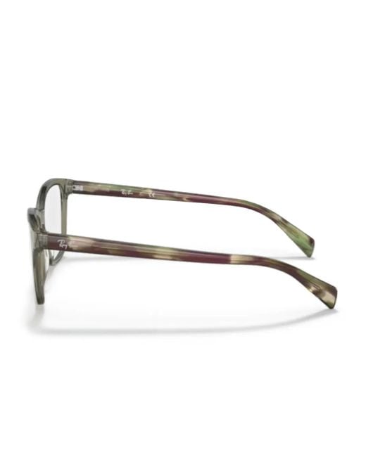 Ray-Ban Green Rectangle-Frame Glasses